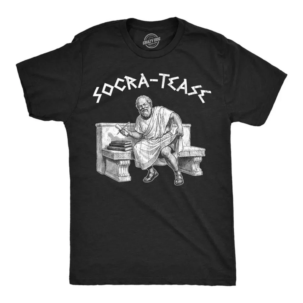 Mens Funny T Shirts Socra Tease Sarcastic Ancient Greece Tee For Men
